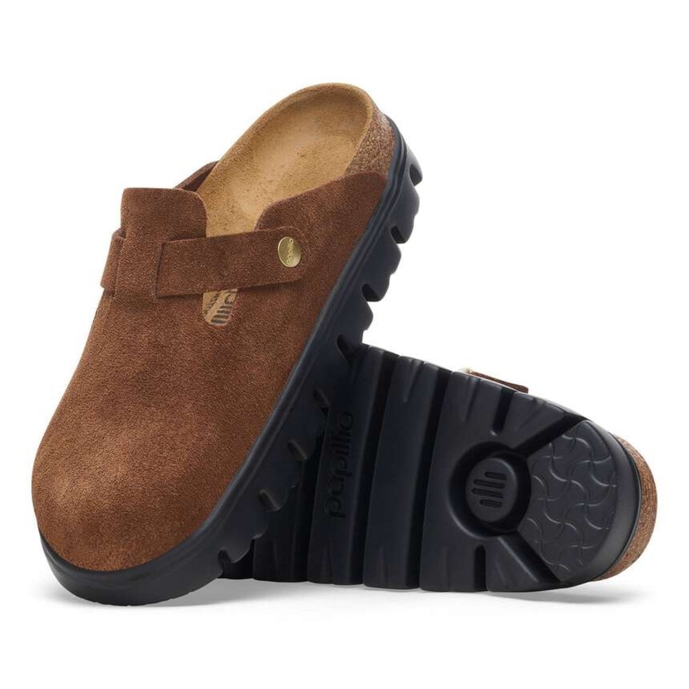 Birkenstock Papilio Boston Chunky Suede Clogs - Picture 2 of 11